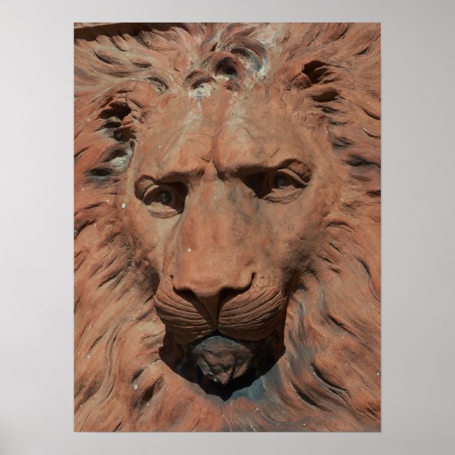 Aslan Lion Carved Stone relief St. Augustine Photo Poster (Front)