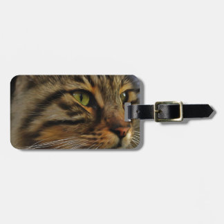 Aslan The Long Haired Tabby Cat Luggage Tag
