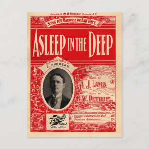 Asleep in the Deep - Great Nautical Song Postcard
