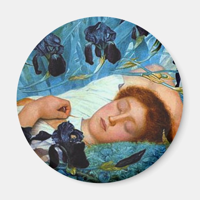 Asleep in the Irises Magnet (Front)