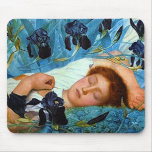 Asleep in the Irises Mouse Mat