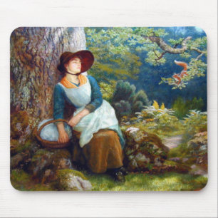 Asleep in the Woods (by Arthur Hughes) Mouse Mat