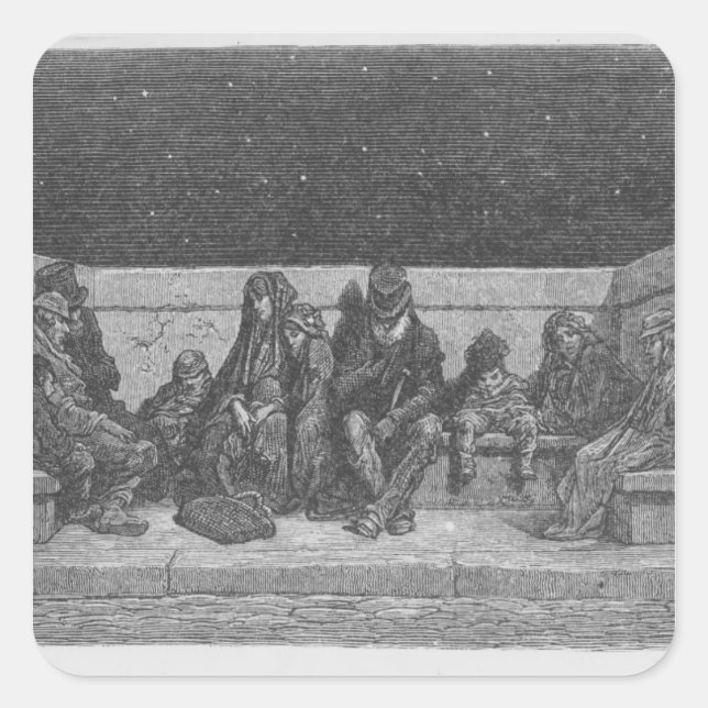 Asleep under the Stars Square Sticker (Front)