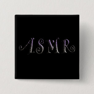 ASMR 3D Text 15 Cm Square Badge