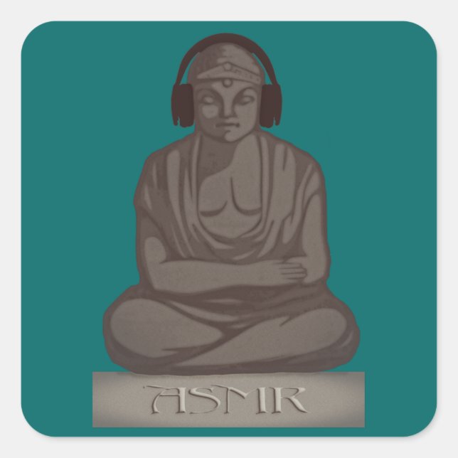 ASMR Buddha Square Sticker (Front)