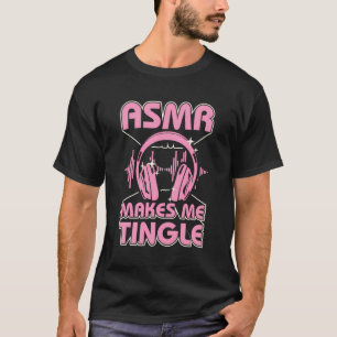 Asmr Makes Me Tingle Retro Asmr Headphones Graphic T-Shirt