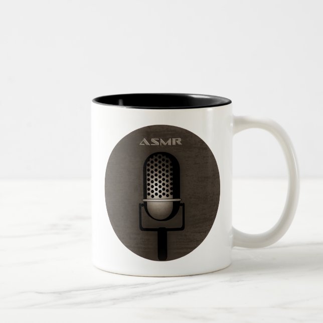 ASMR Retro Microphone Two-Tone Coffee Mug (Right)