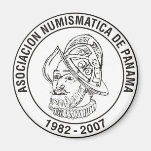 Asociación Numismática De Panamá imán Magnet