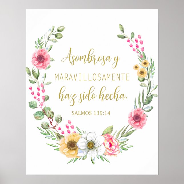 Asombrosa y maravillosamente Salmos 139 Póster Poster (Front)