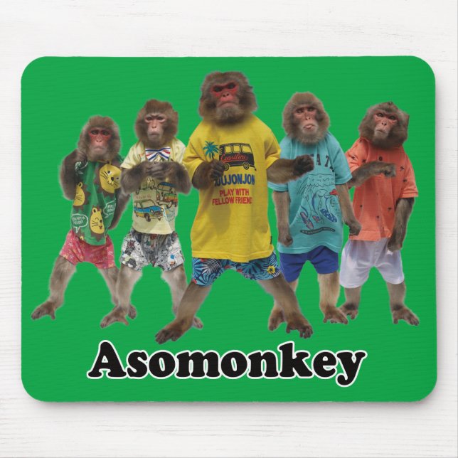 Asomonkey mouse pad.　Asomonkeyみんなのマウスパッド Mouse Mat (Front)