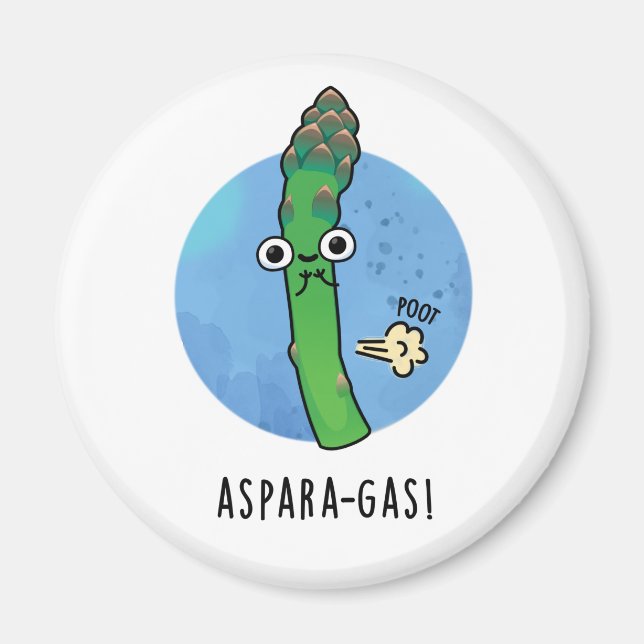 Aspara-gas Cute Asparagus Veggie Pun Magnet (Front)