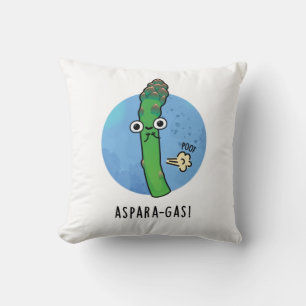 Aspara-gas Funny Asparagus Veggie Pun  Cushion