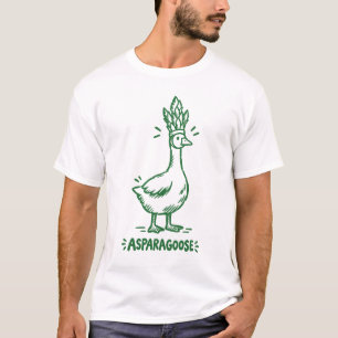 AsparagOOSE Goose with Asparagus Hat T-Shirt