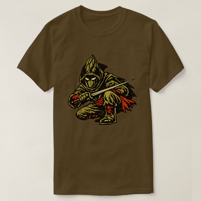 Asparagus Assassin — Funny Vegetable Silent Ninja  T-Shirt (Design Front)