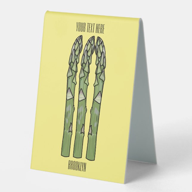 Asparagus cartoon illustration  (Front)