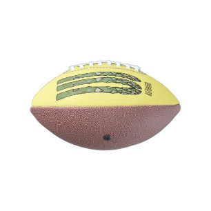Asparagus cartoon illustration  american football