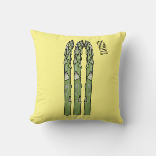 Asparagus cartoon illustration cushion