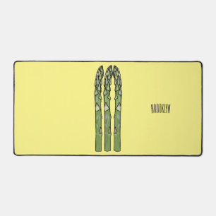 Asparagus cartoon illustration  desk mat
