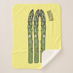 Asparagus cartoon illustration sherpa blanket
