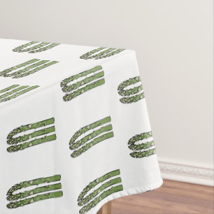 Asparagus cartoon illustration  tablecloth