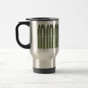 Asparagus cartoon illustration  travel mug