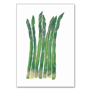 Asparagus Custom Reading Flashcards Table Number