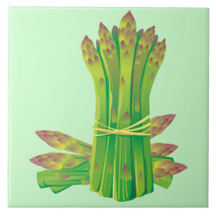 Asparagus Decorative Kitchen Tile