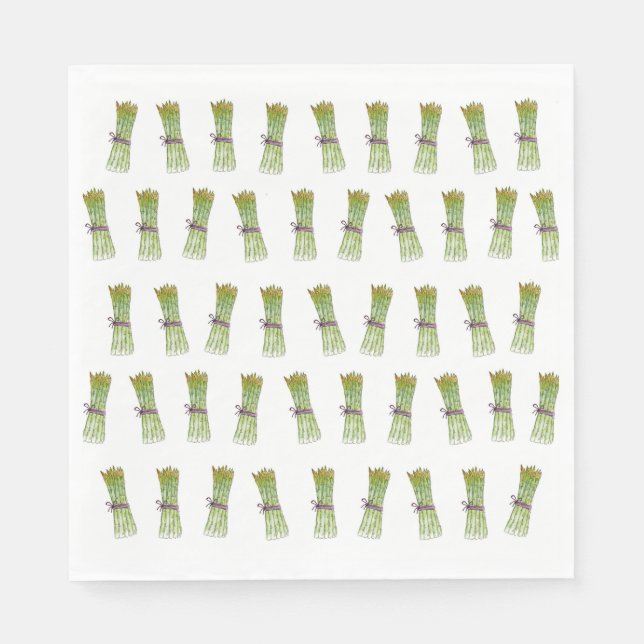 Asparagus design paper napkin (Front)