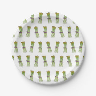 Asparagus design paper plates