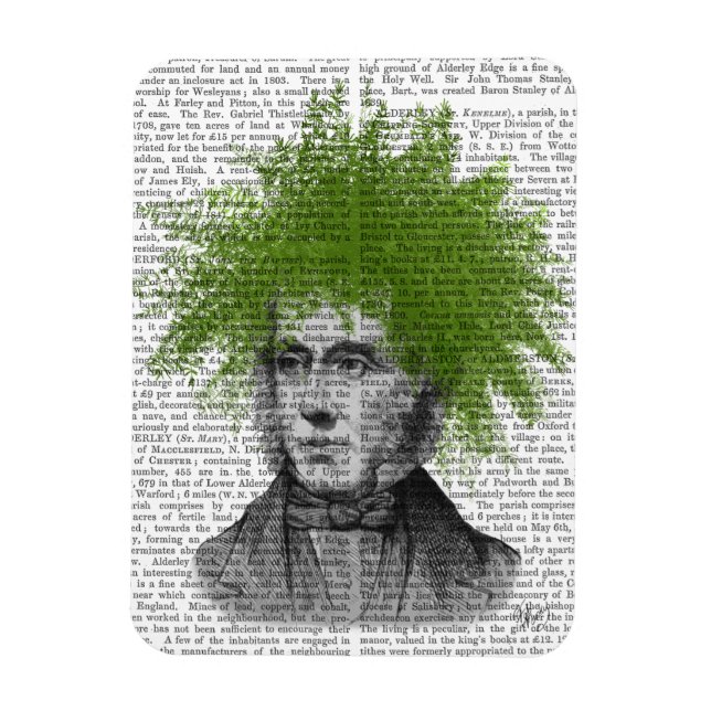 Asparagus Fern Head Plant Head Magnet (Vertical)