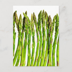 Asparagus on White Customisable - Vegetables Postcard