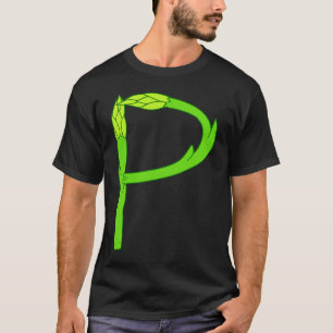 Asparagus Pee Letter P Visual Pun Vegetable Humor T-Shirt