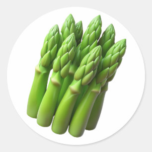 Asparagus Plastic 3D – Glossy Round Label