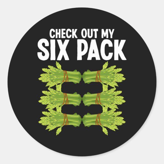 Asparagus Tips Asparagus Crowns For Planting Veget Classic Round Sticker (Front)