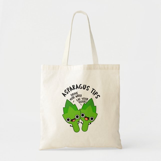 Asparagus Tips Funny Veggie Pun  Tote Bag (Front)