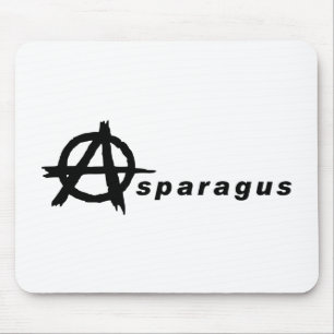 Asparagus with Anarchy Symbol Mouse Mat
