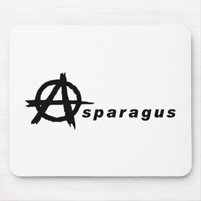 Asparagus with Anarchy Symbol Mouse Mat (Front)