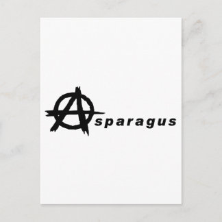 Asparagus with Anarchy Symbol Postcard