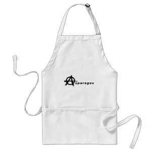 Asparagus with Anarchy Symbol Standard Apron