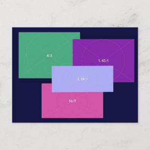 Aspect Ratio Color Blocks Postcard