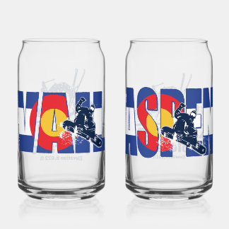 Aspen and Vail Colorado Can Glass