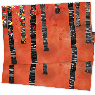 Aspen Birch Tree Forest Landscape Pillowcase