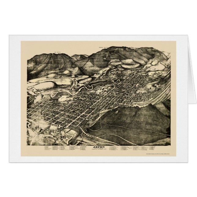 Aspen, CO Panoramic Map - 1893 (Front Horizontal)