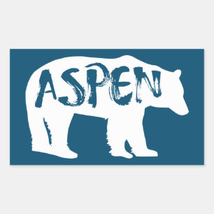Aspen Colorado Bear Rectangular Sticker
