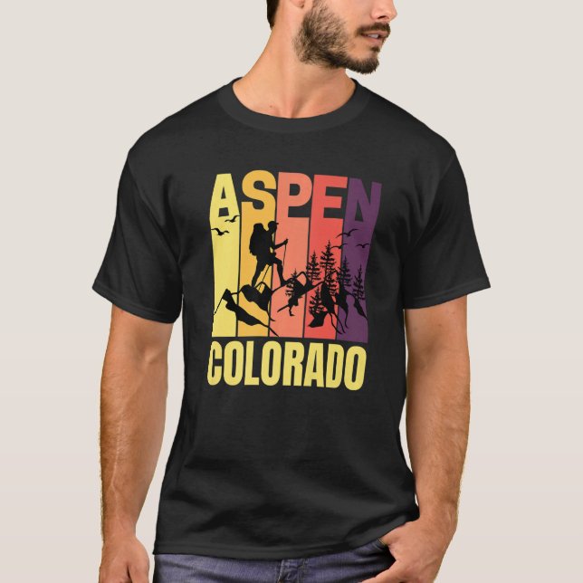 Aspen Colorado Co Hiking Mountains  1 T-Shirt (Front)