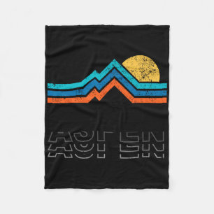 Aspen Colorado Co Mountain Skiing Vintage 80s Aspe Fleece Blanket