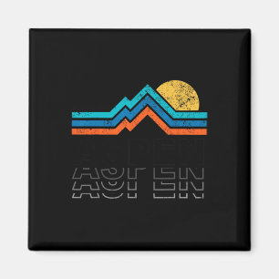 Aspen Colorado Co Mountain Skiing Vintage 80s Aspe Magnet