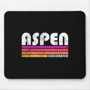 Aspen Colorado Co Mountain Skiing Vintage 80s Aspe Mouse Mat