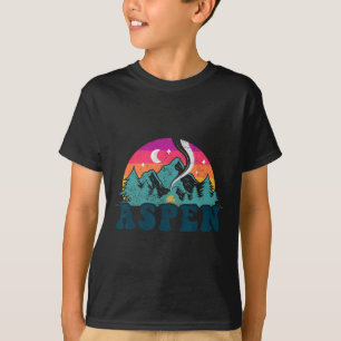 Aspen Colorado Co Mountain Skiing Vintage 80s Aspe T-Shirt