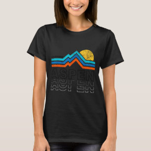 Aspen colorado co mountain skiing vintage 80s T-Shirt